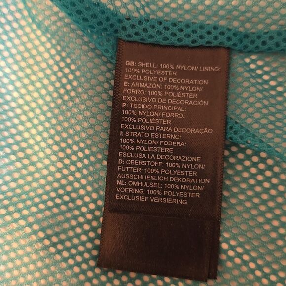 Teal Northface youth Rain jacket with mesh lining 5 - Picture 6 of 6